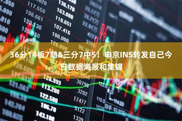 36分14板7助&三分7中5！申京INS转发自己今日数据海报和集锦