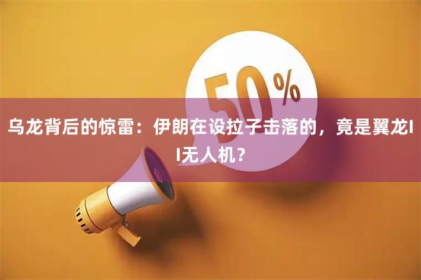乌龙背后的惊雷：伊朗在设拉子击落的，竟是翼龙II无人机？